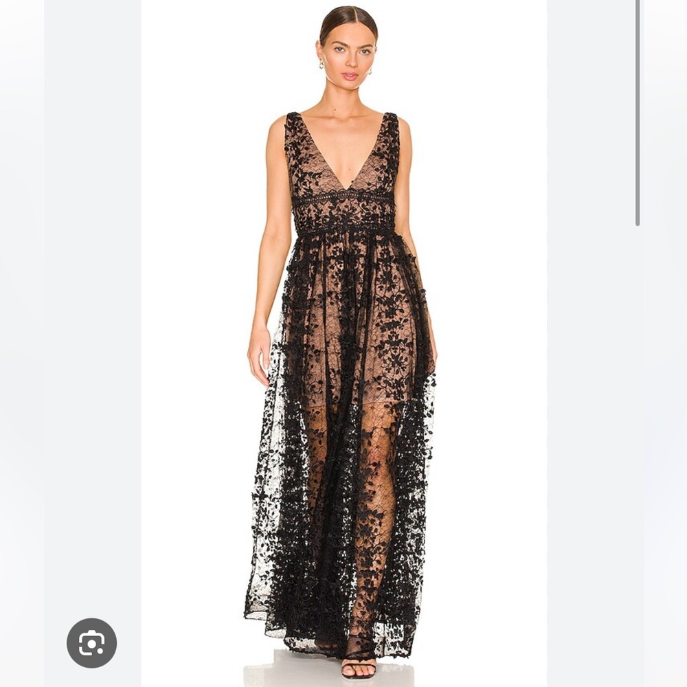 Bronx and Banco Megan Noir Maxi Dress in Black Size Large NWT